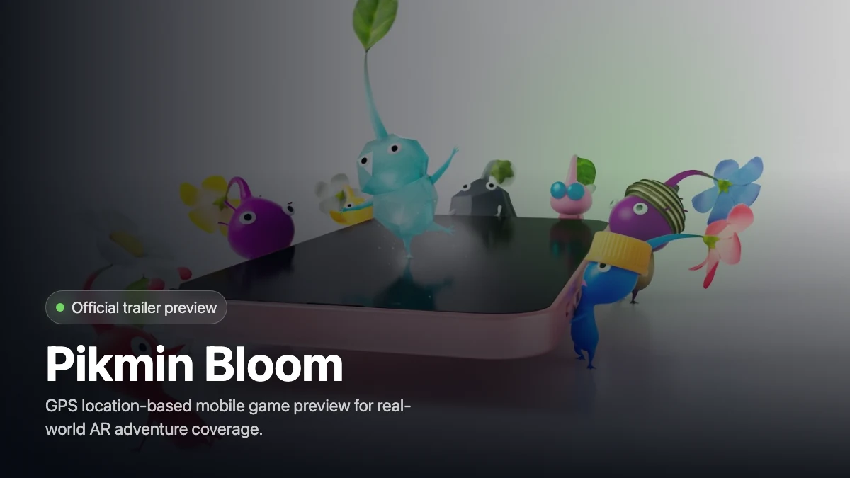 Pikmin Bloom 官方預覽圖：散步、花路與 Pikmin 收集