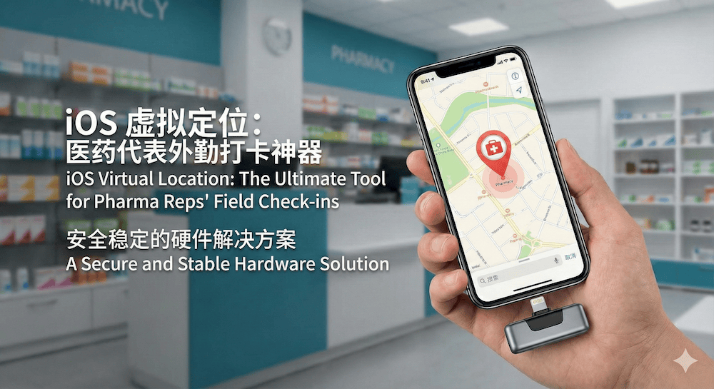 iOS 虚拟定位：医药代表如何解决外勤 App 的药店打卡定位限制？ cover image